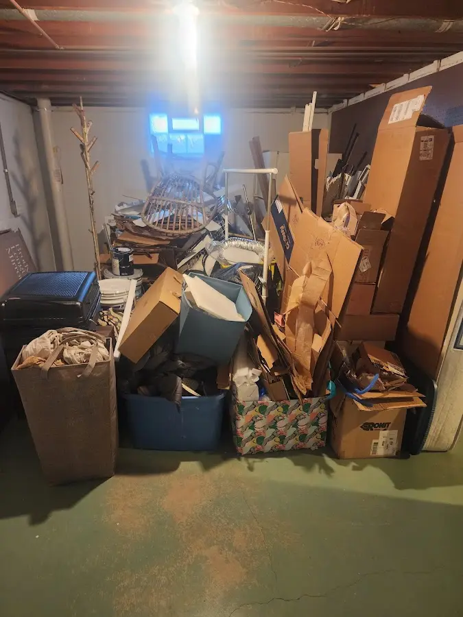 Roll-off dumpster container at job site for Concrete Dumpster Rental in Loughman